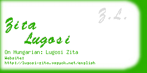 zita lugosi business card